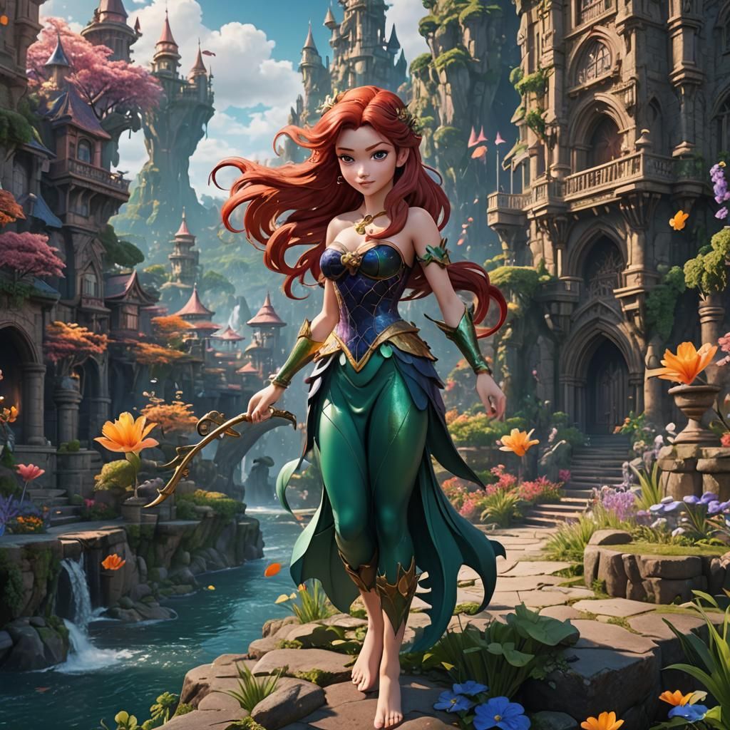 Anime Ariel Detailed Matte Painting in Deep Color