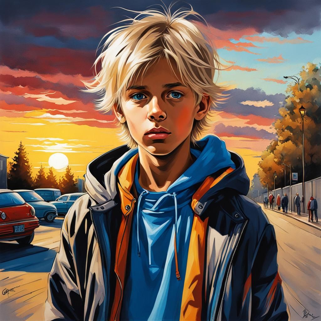 1990s Street Style Portrait in Washed-Out Colors