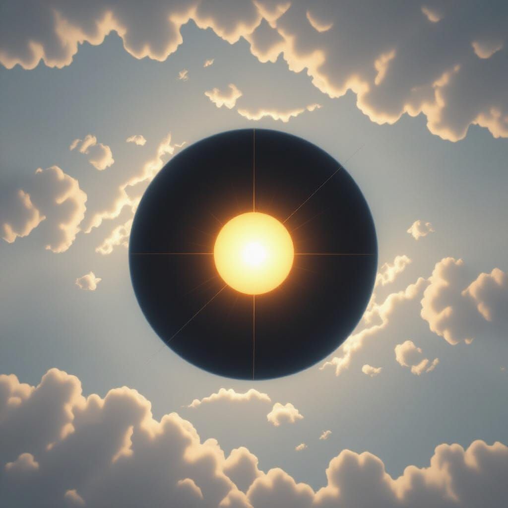 Eight Year Sun's Arc Around Polaris in Hyperrealistic Digita...