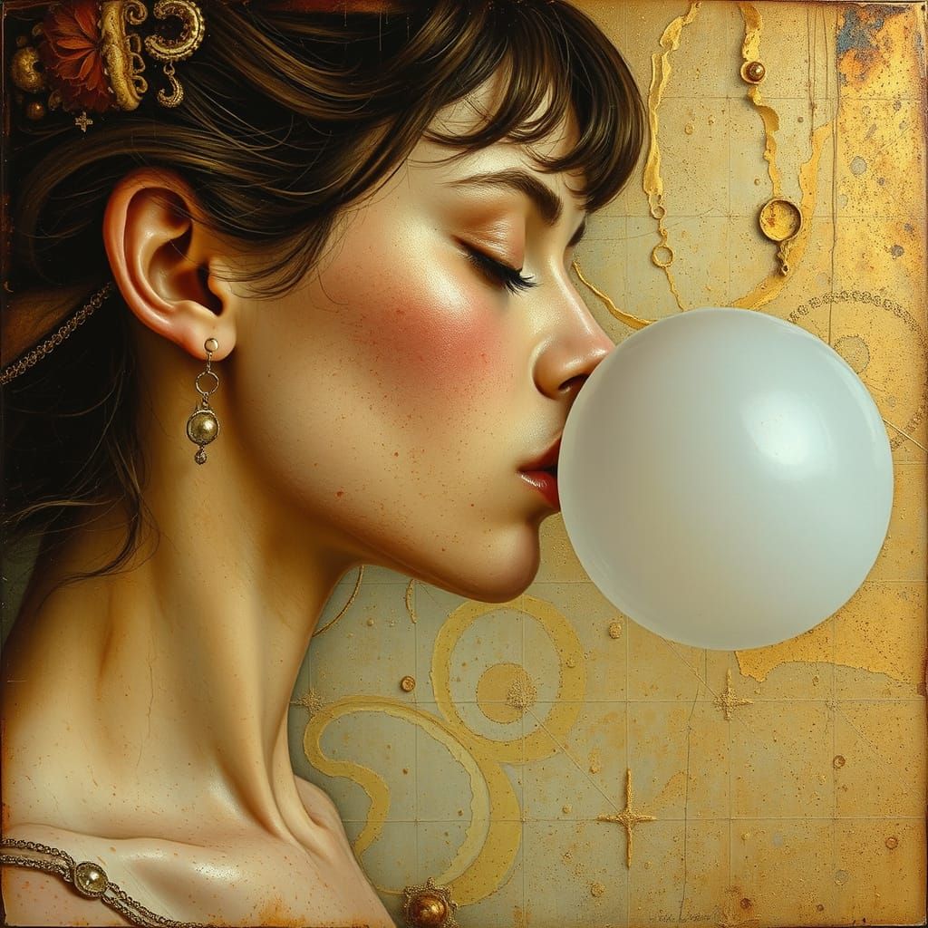 Golden Ethereal Beauty in Rusted Elegance