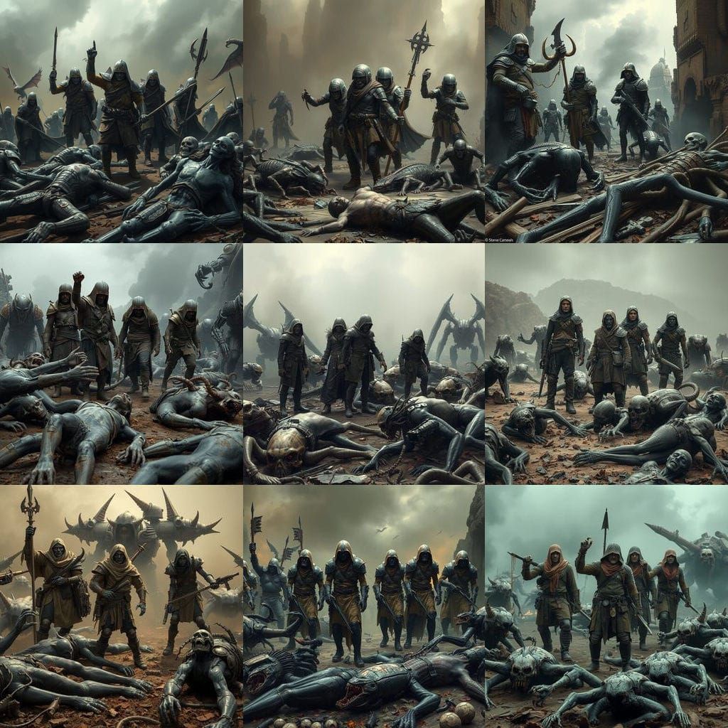 Warriors Amidst Ruin: Cyberpunk Apocalypse