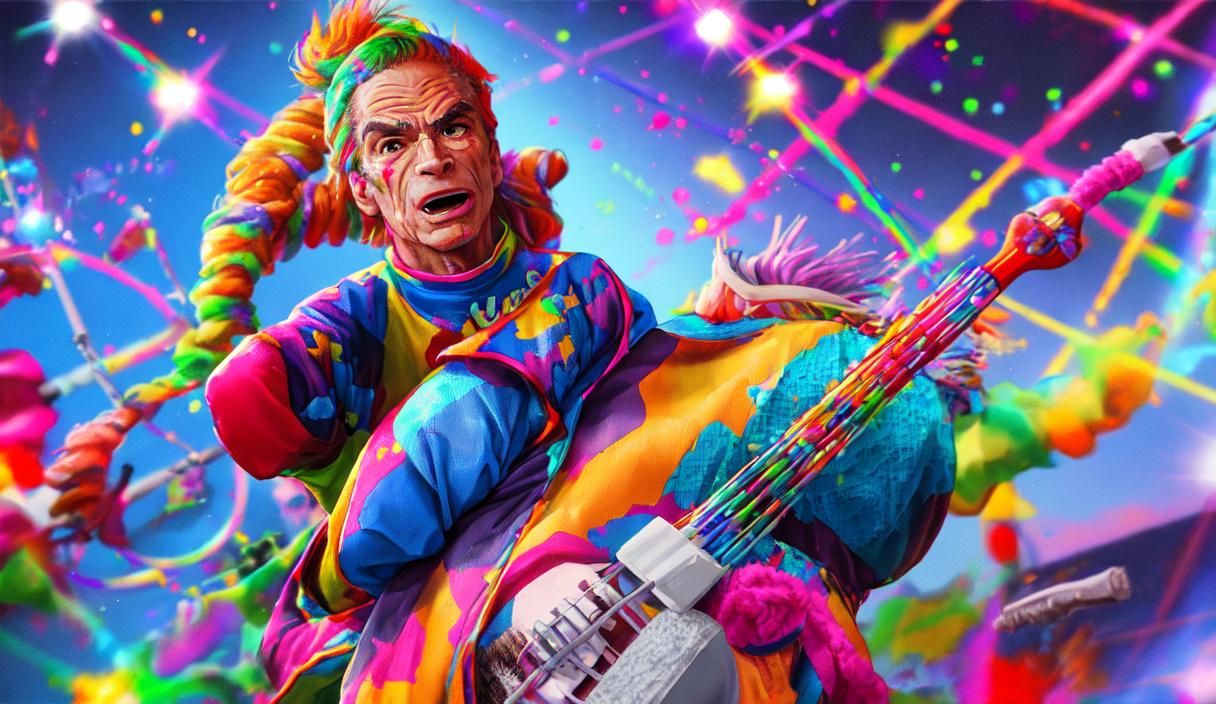 Person in Spandex Cleans Toilet with Scrub Brush