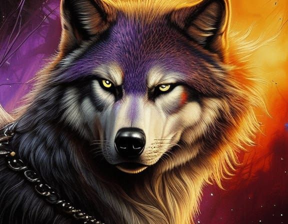 Ghost Wolf in Dystopian Dark Academia Style