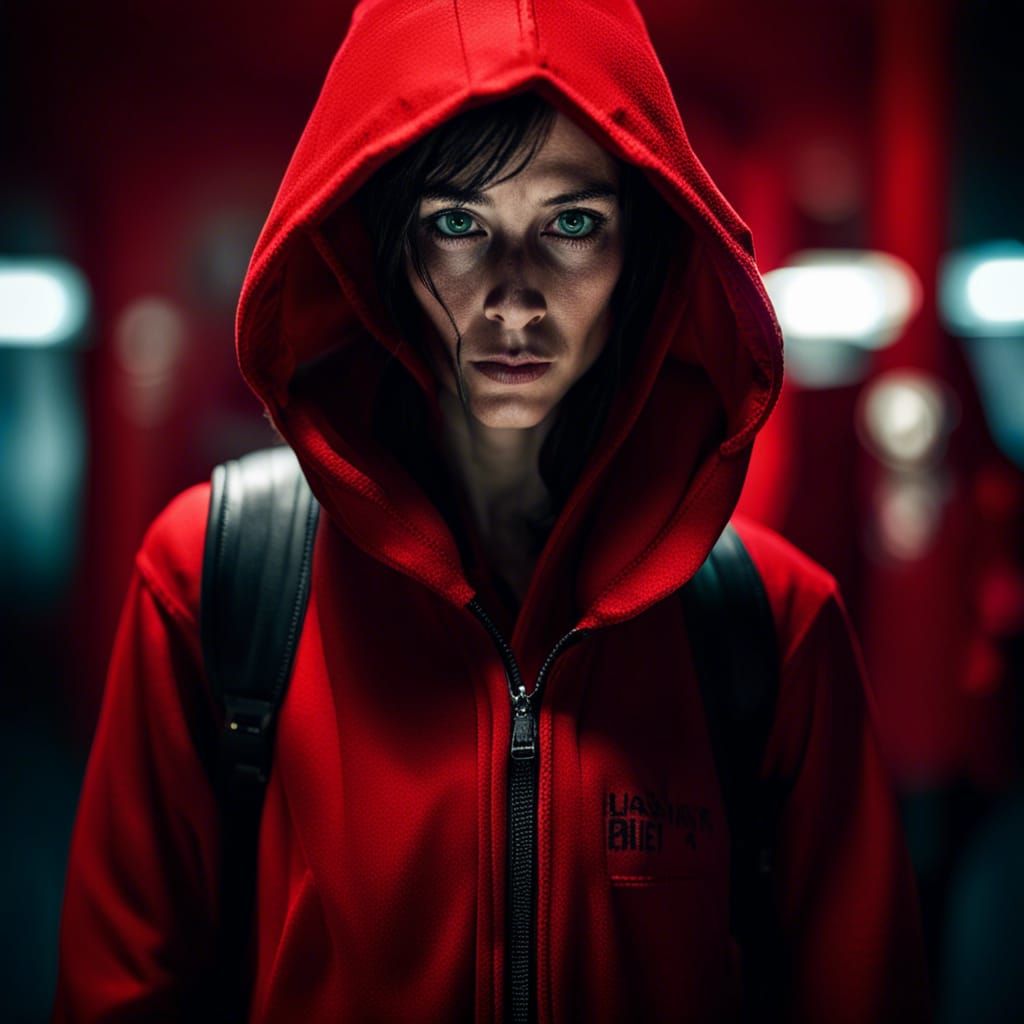 Portrait of a Bank Robber in Red Jumpsuit