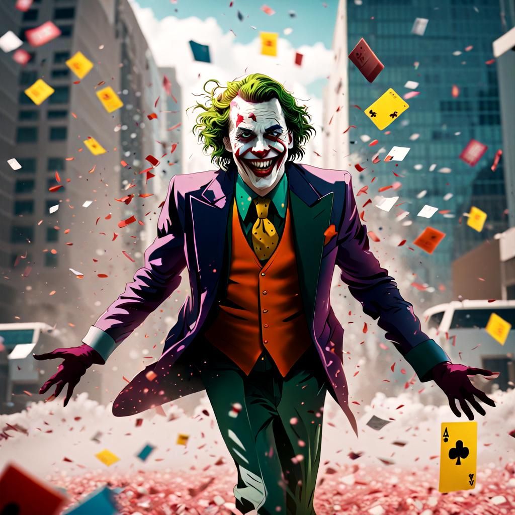 Joker Walks Away From Exploding Hospital in Comic Style