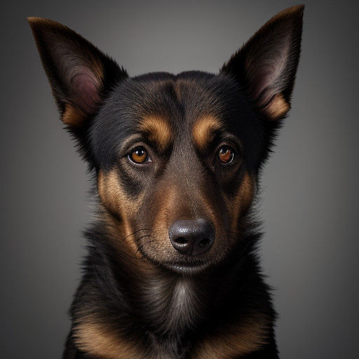 Intense Portrait of a Brown Belgian Shepherd Dog