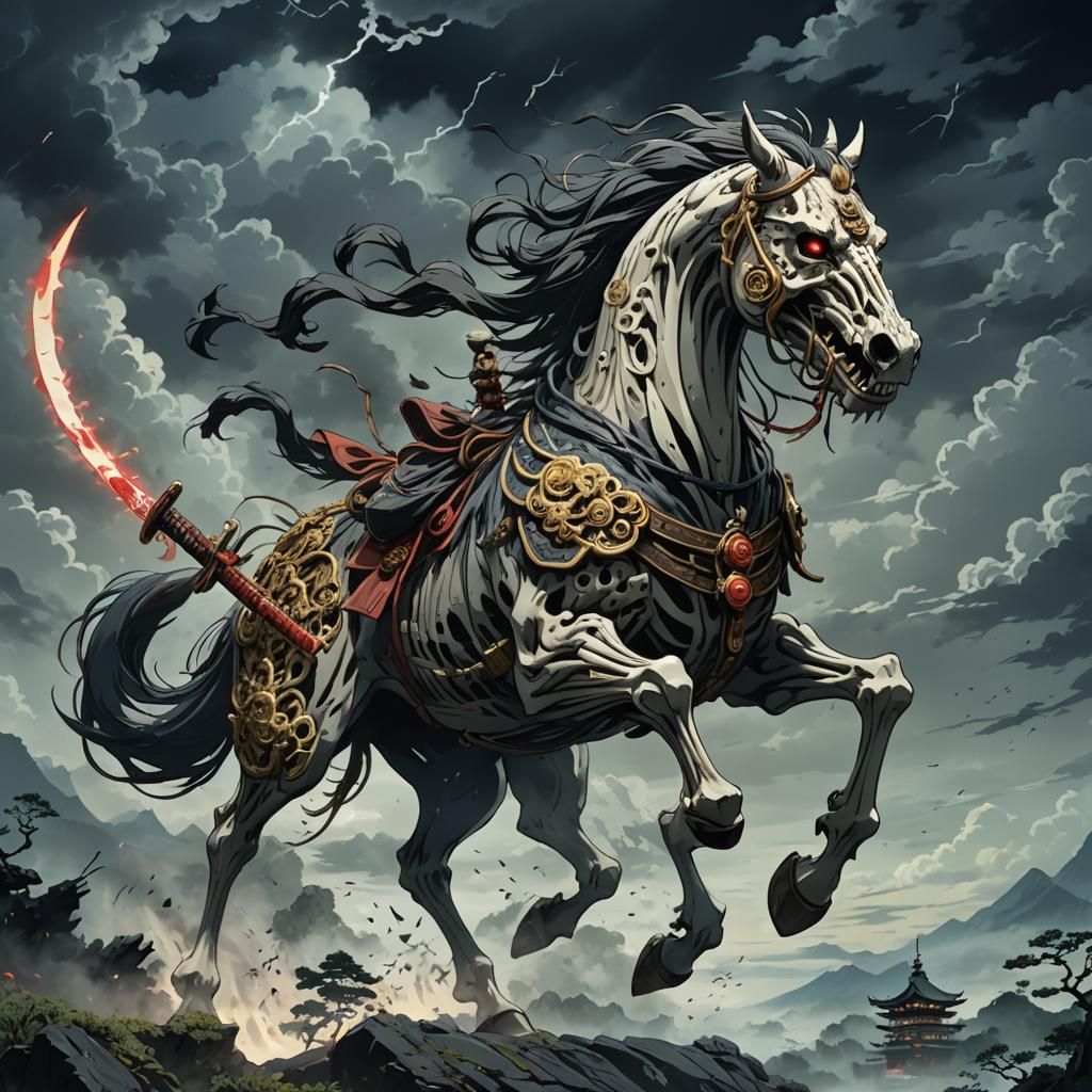 Yokai Demonic Entity in Anime Key Visual Style