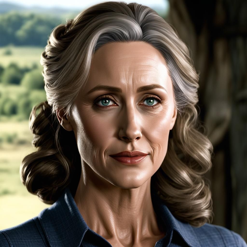 Realistic Portrait on a Kansas Farm