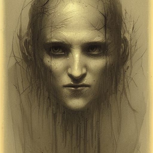 Horrific Figure in Gustave Doré Style