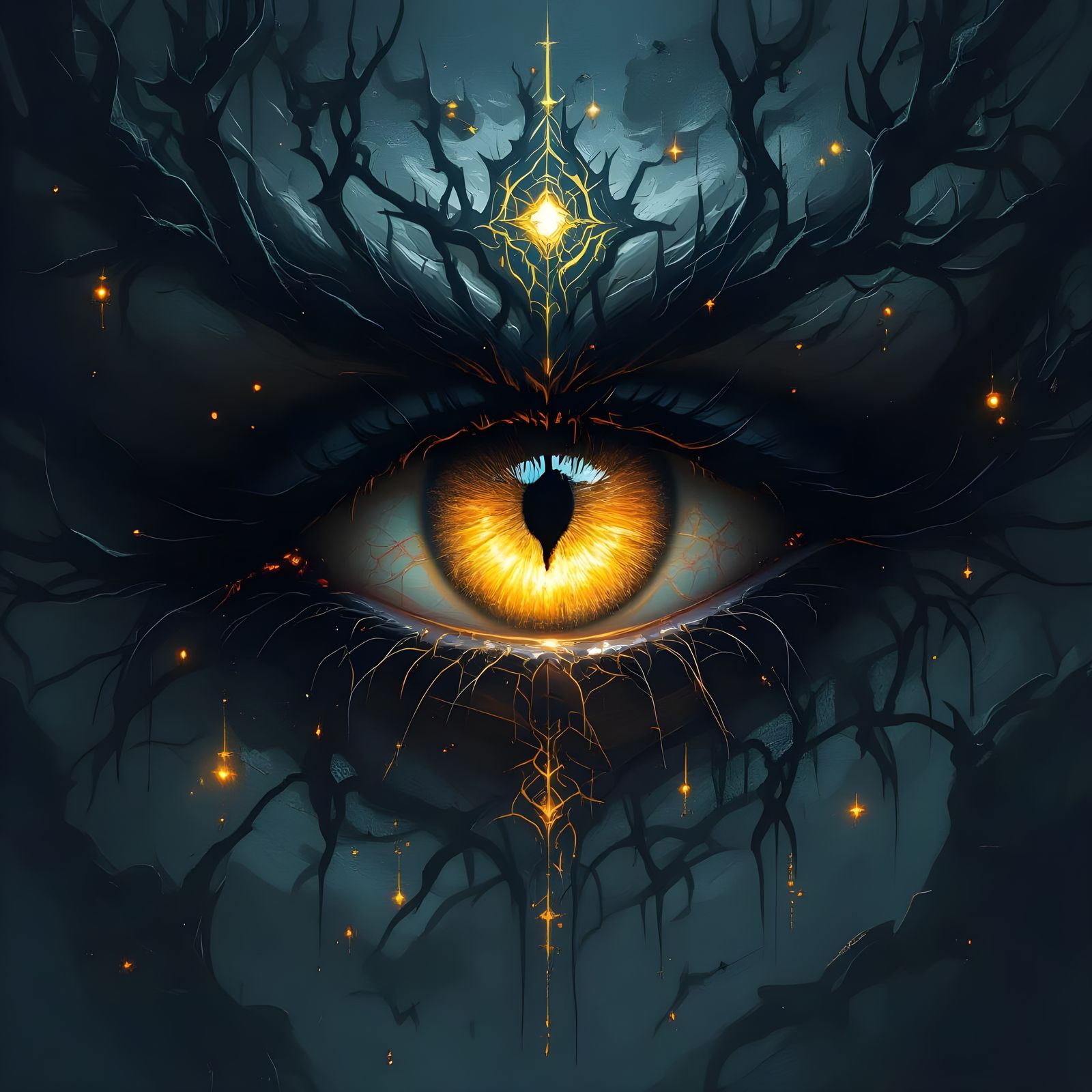 Sinister Eye of God by Greg Rutkowski