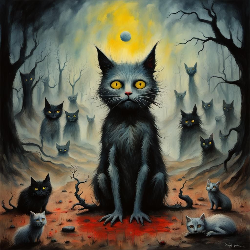 Pet Sematary: Sinister Gouache Horror Masterpiece