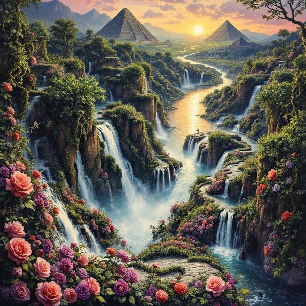 Surreal Incan Pyramids in a Dizzying Landscape