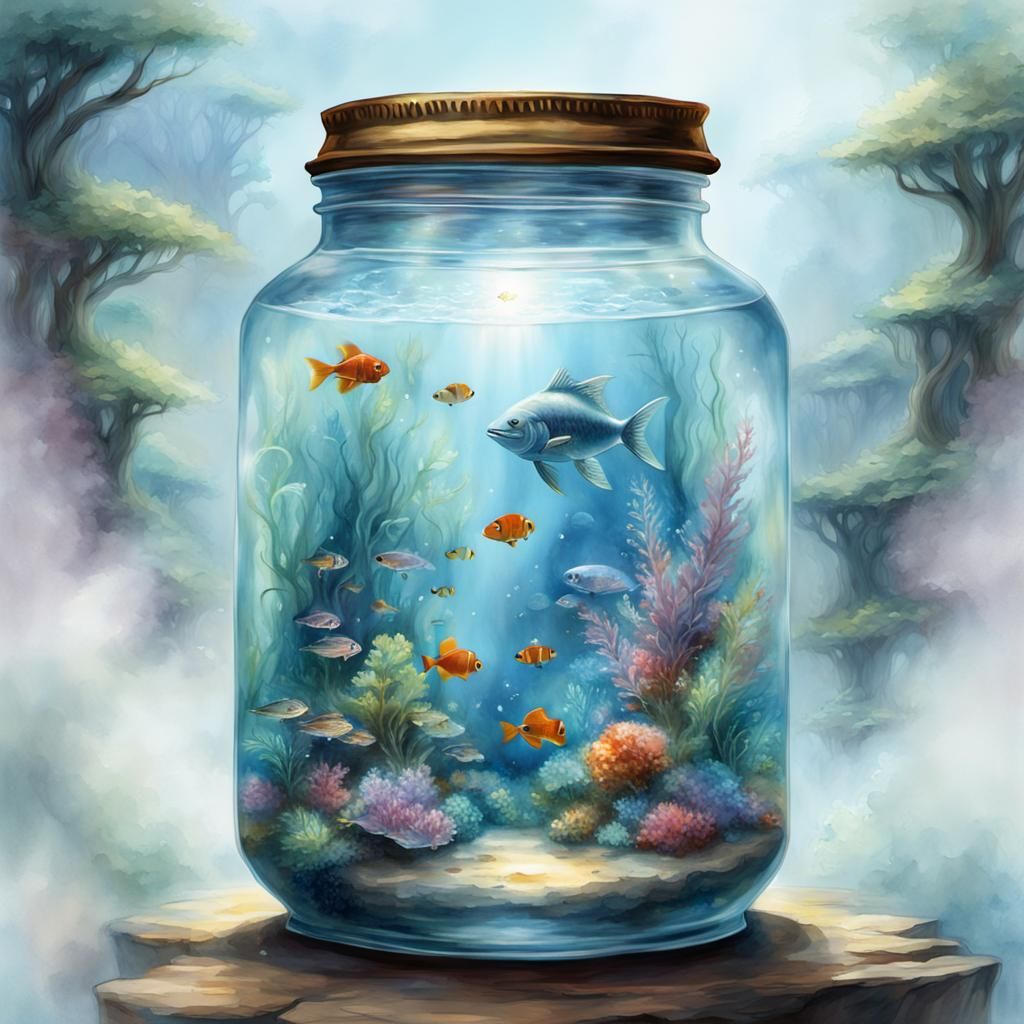Aquarium in a Jar: Watercolour Fantasy