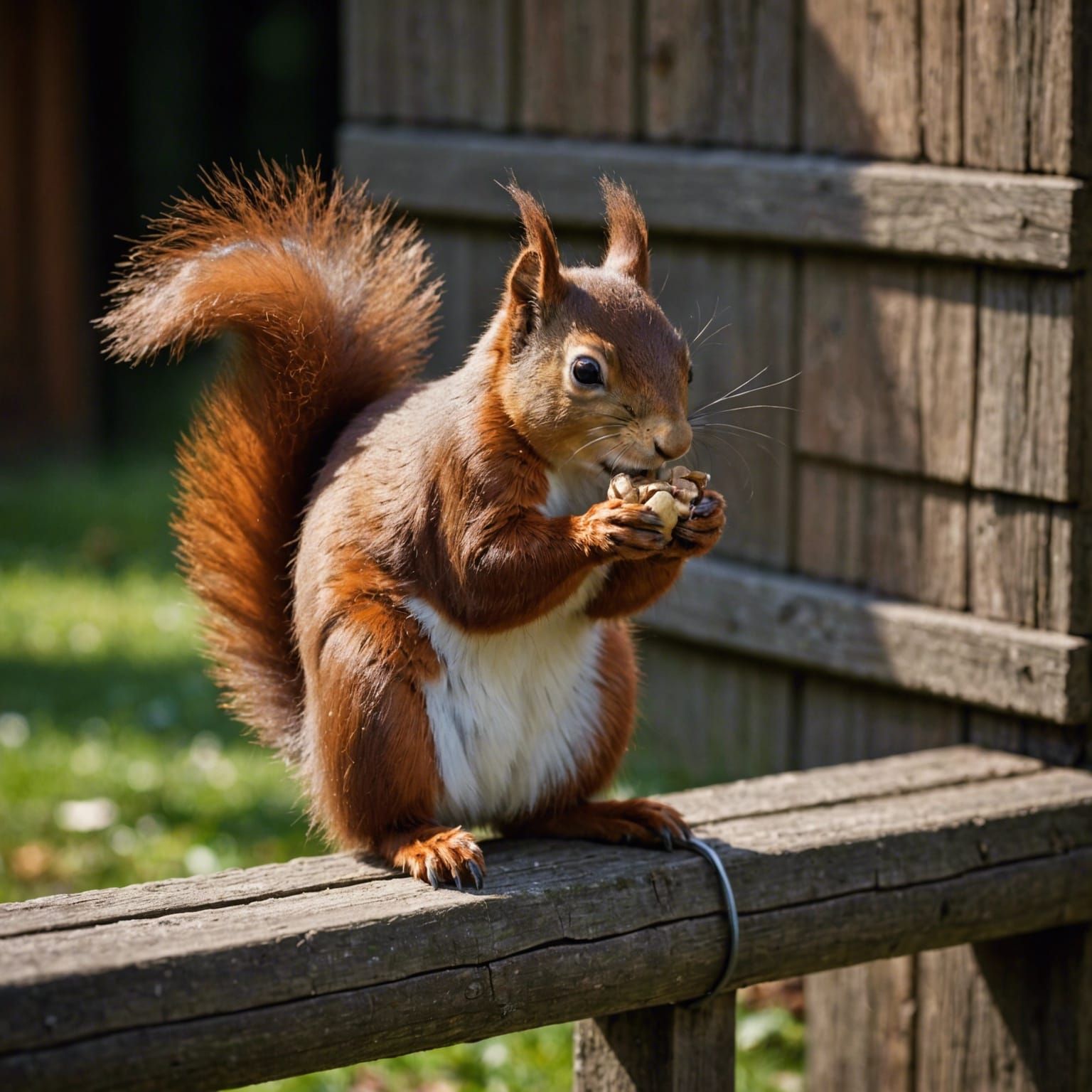 Red Squirrel Portrait with Studio Lighting