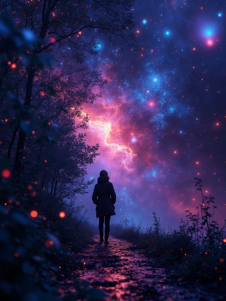 Cosmic Dreamscapes in Vibrant, Hyper-Realistic Style