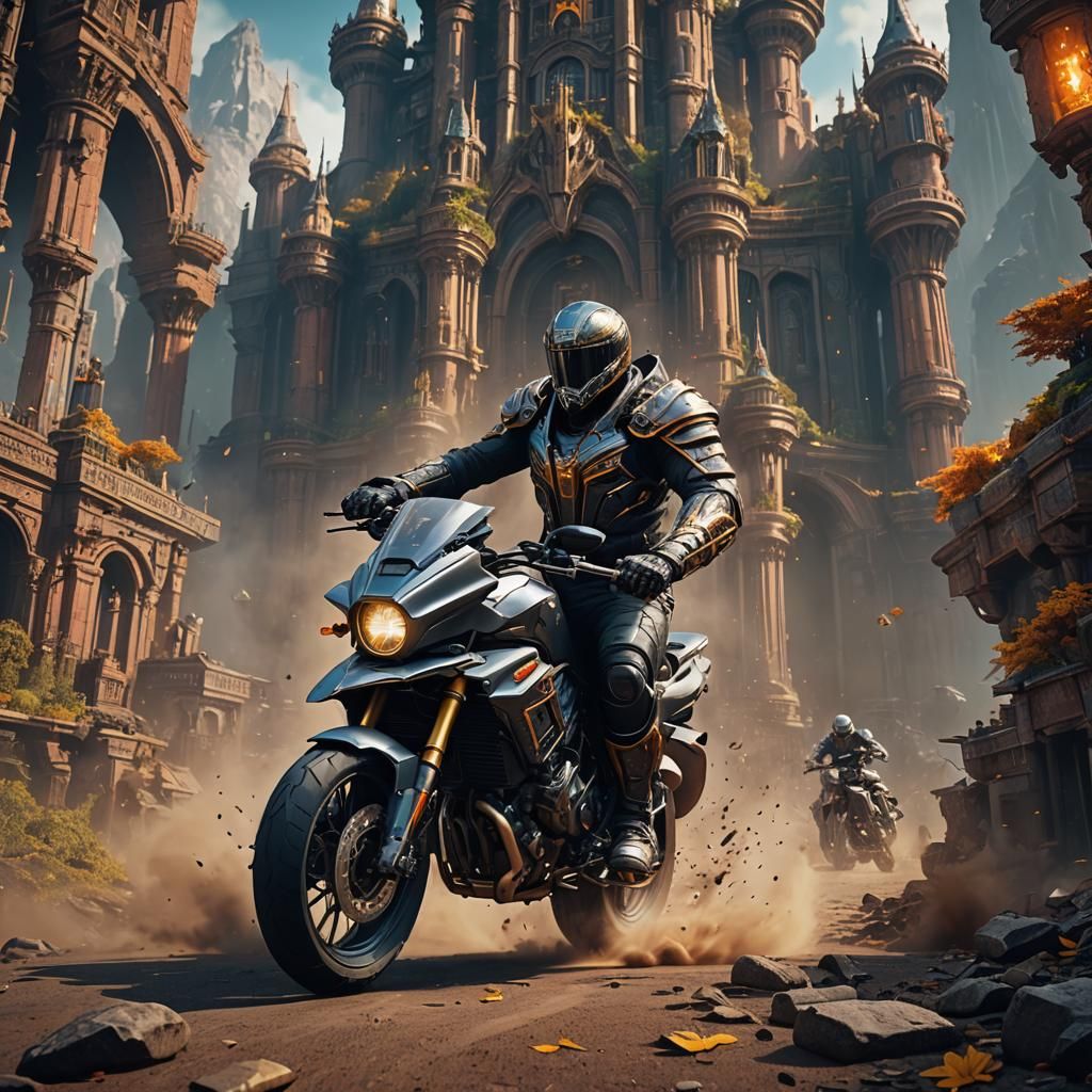 Moto Casal Boss: Detailed Matte Painting in 8K