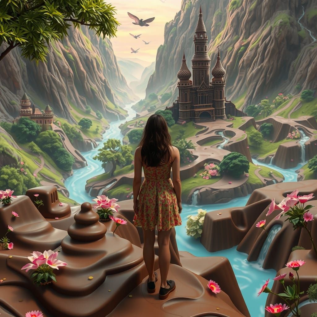 Chocolate Landscape Inspired by Futuristic Visions