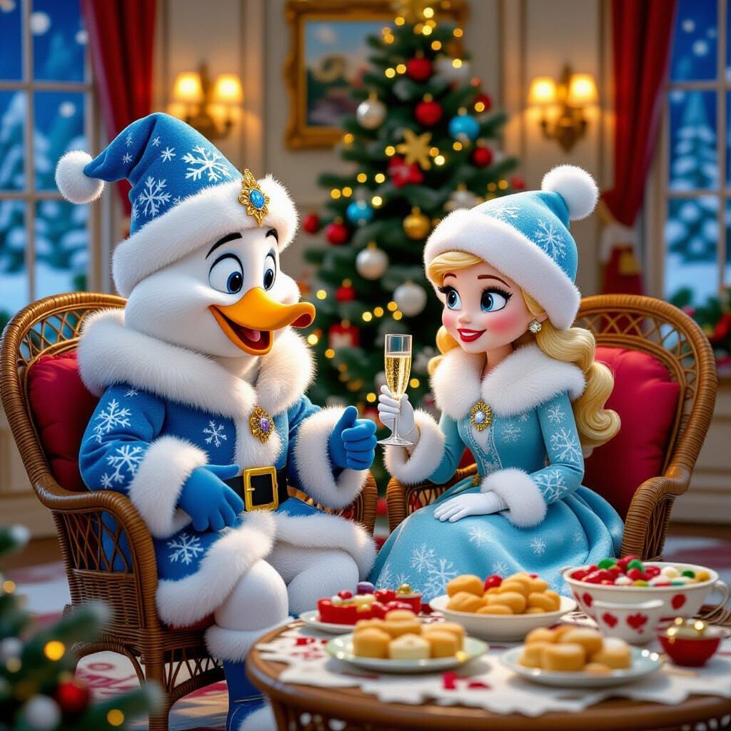 Disney Characters Celebrate New Year's Eve with Festive Chee...