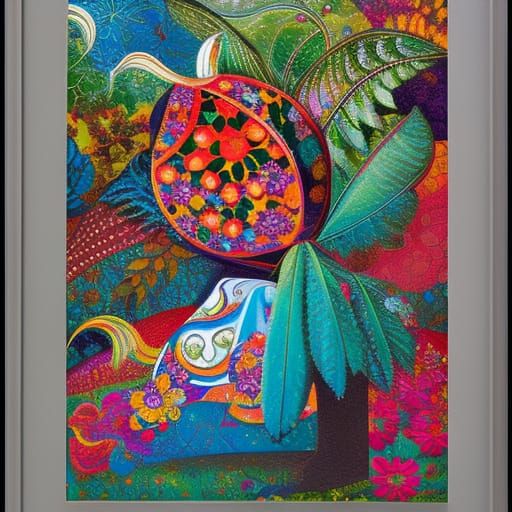 Abstract Portrait in Oil with Gelato Colors