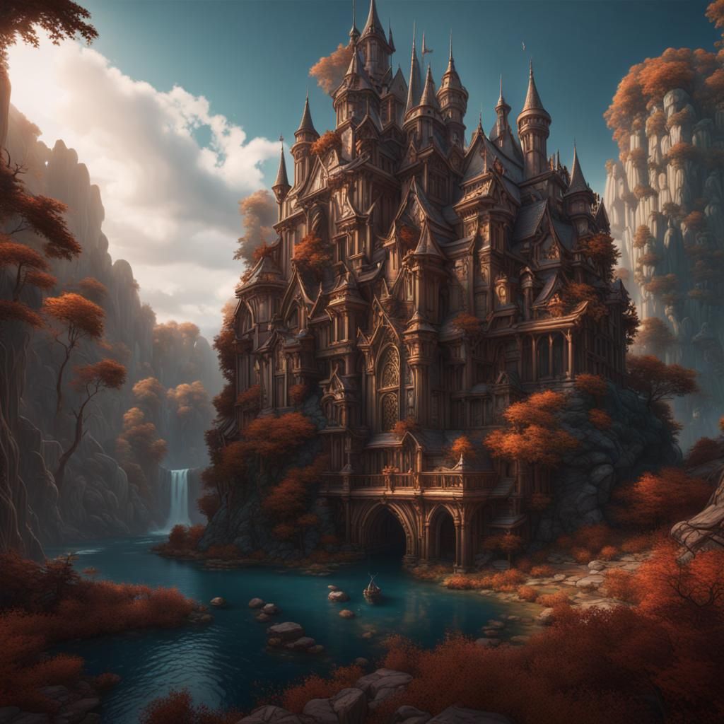 Fantastical Matte Painting in Deep Color