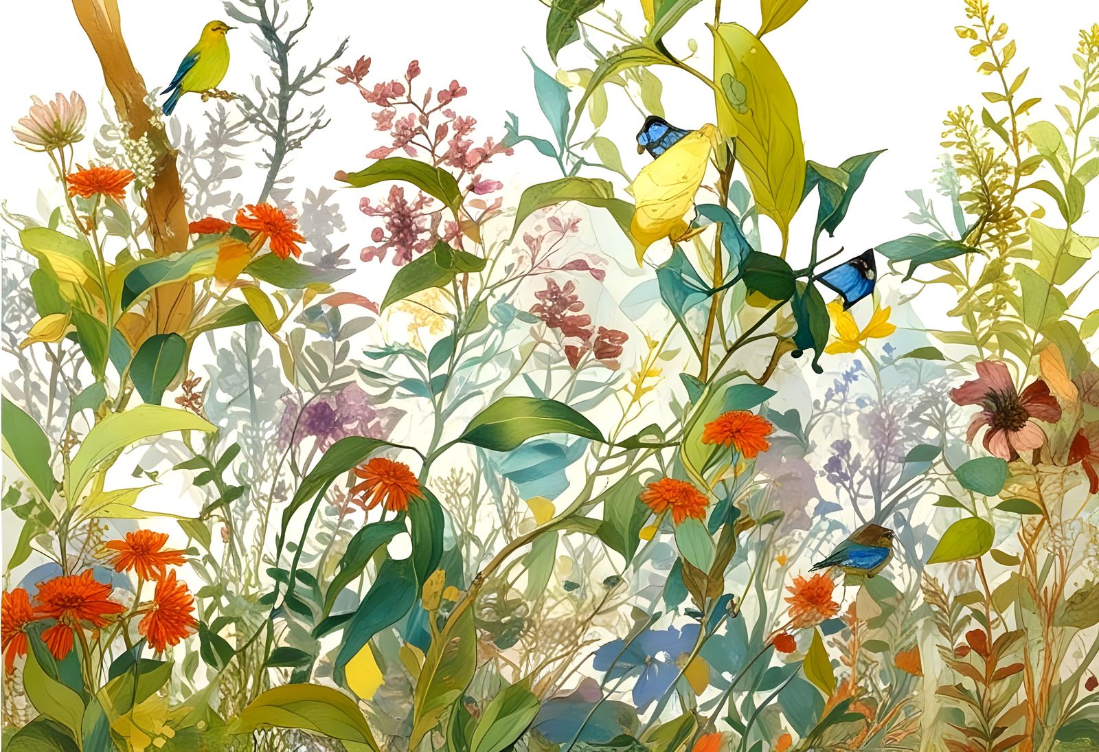 Whimsical Sci-Fi Fantasy Landscape in Vibrant Colors