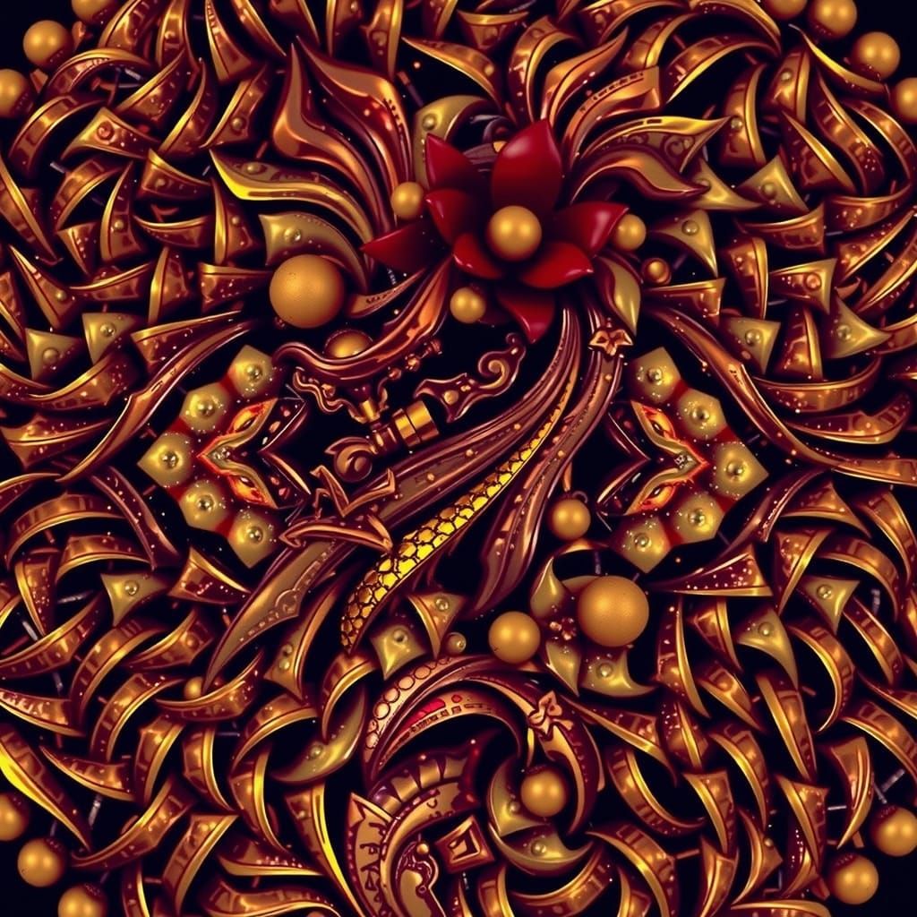 Masterpiece of Whimsical Sensuality and Triadic Colors