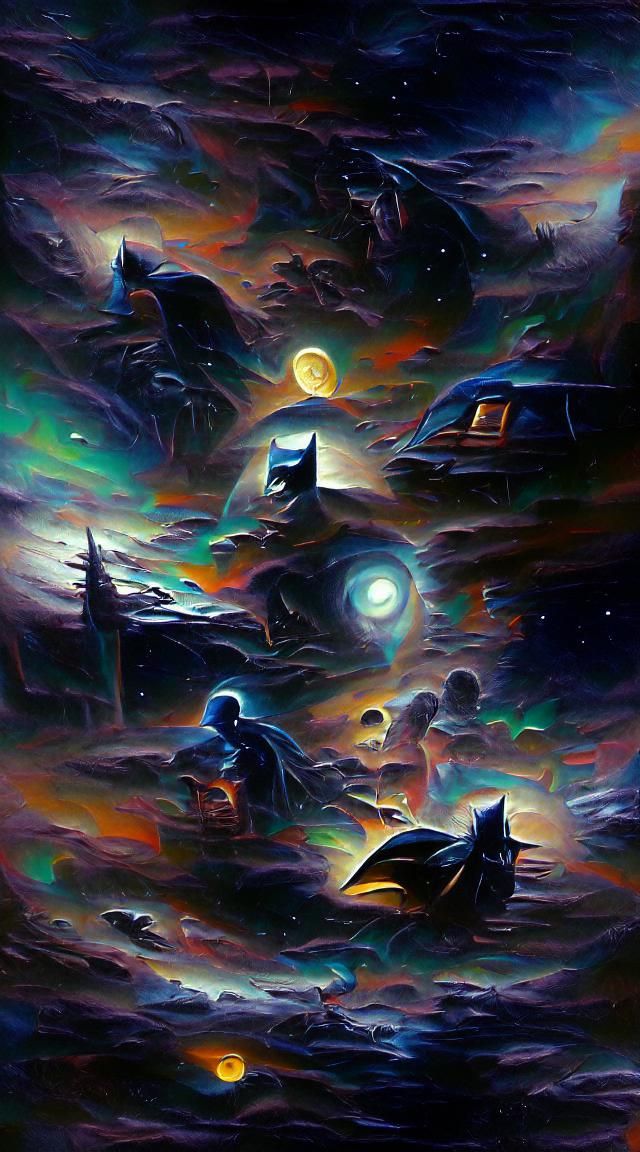 Cosmic Night Sky Oil Painting
