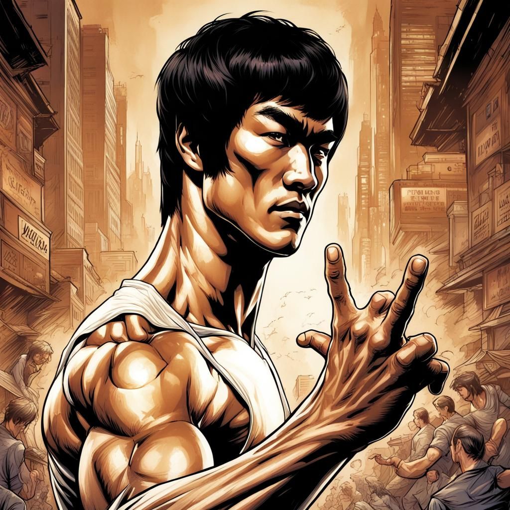 Bruce Lee Comic Book Art by Brooks and Mumford