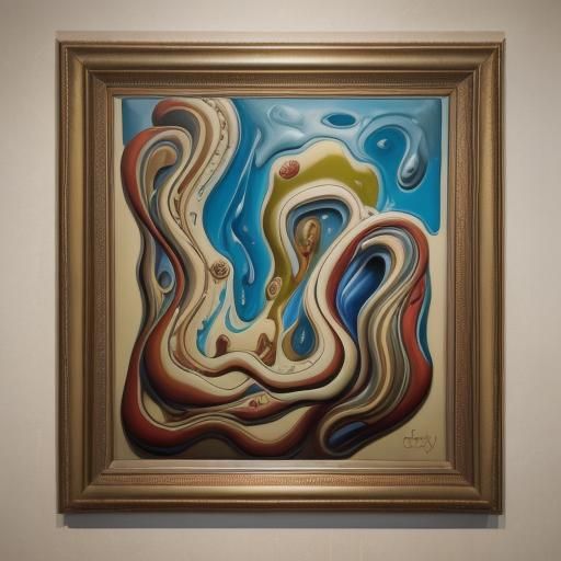 Surreal Oil Cell Painting in Matte Style