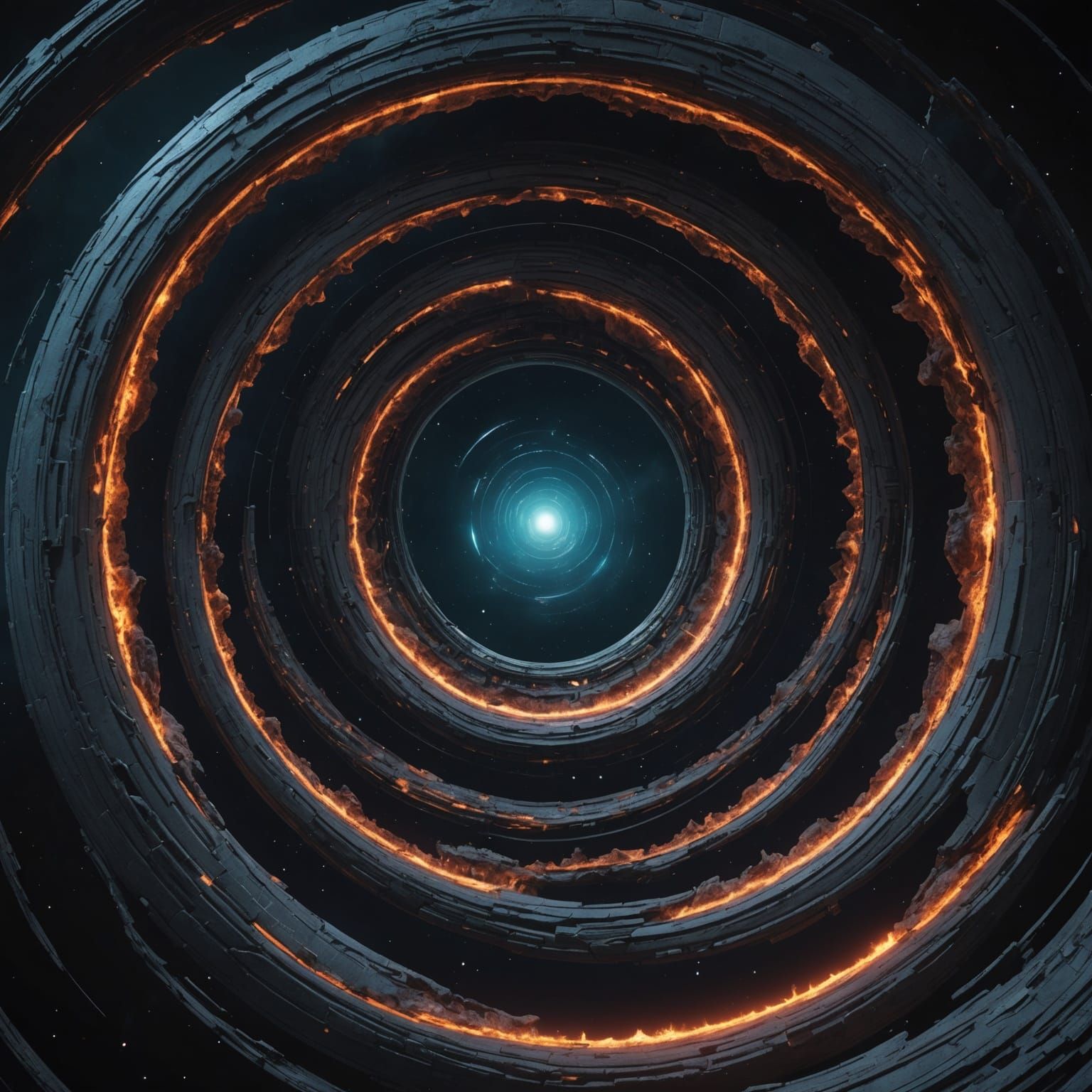 Dark Looping Wormhole in Deep Space