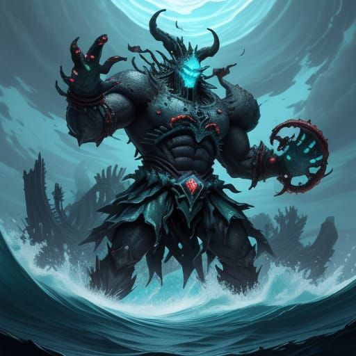 Colossal Sponge Guardian as Sea-Wrath Colossus