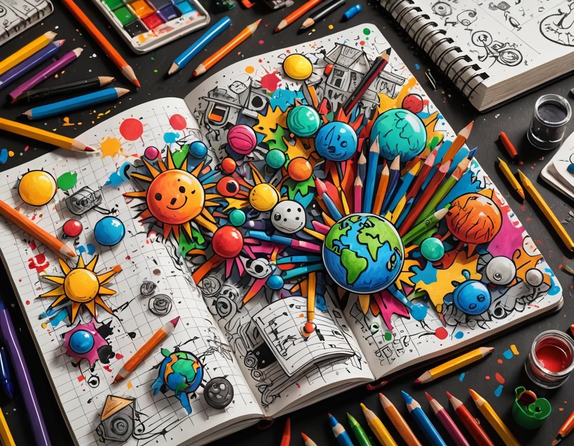Classroom Doodles Come to Life: Hyperrealistic Concept Art