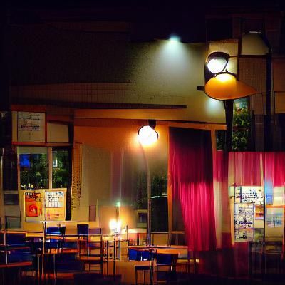 Inviting Night Cafe Digital Art