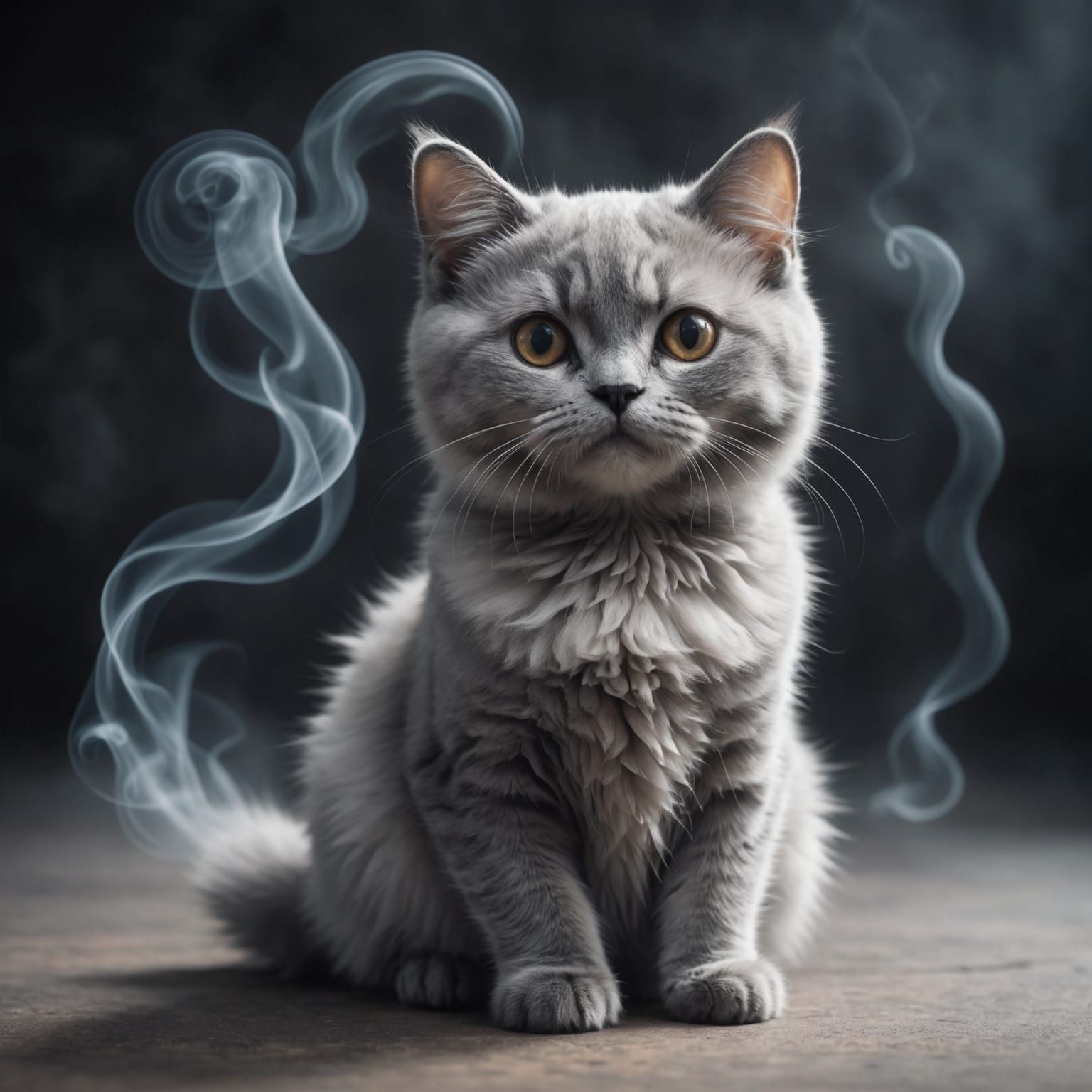 Ethereal Smoky Cat Ghost
