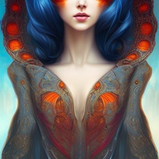 Neovictorian Woman Portrait in Artgerm Style