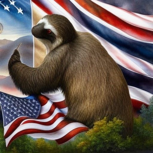 Patriotic Sloth