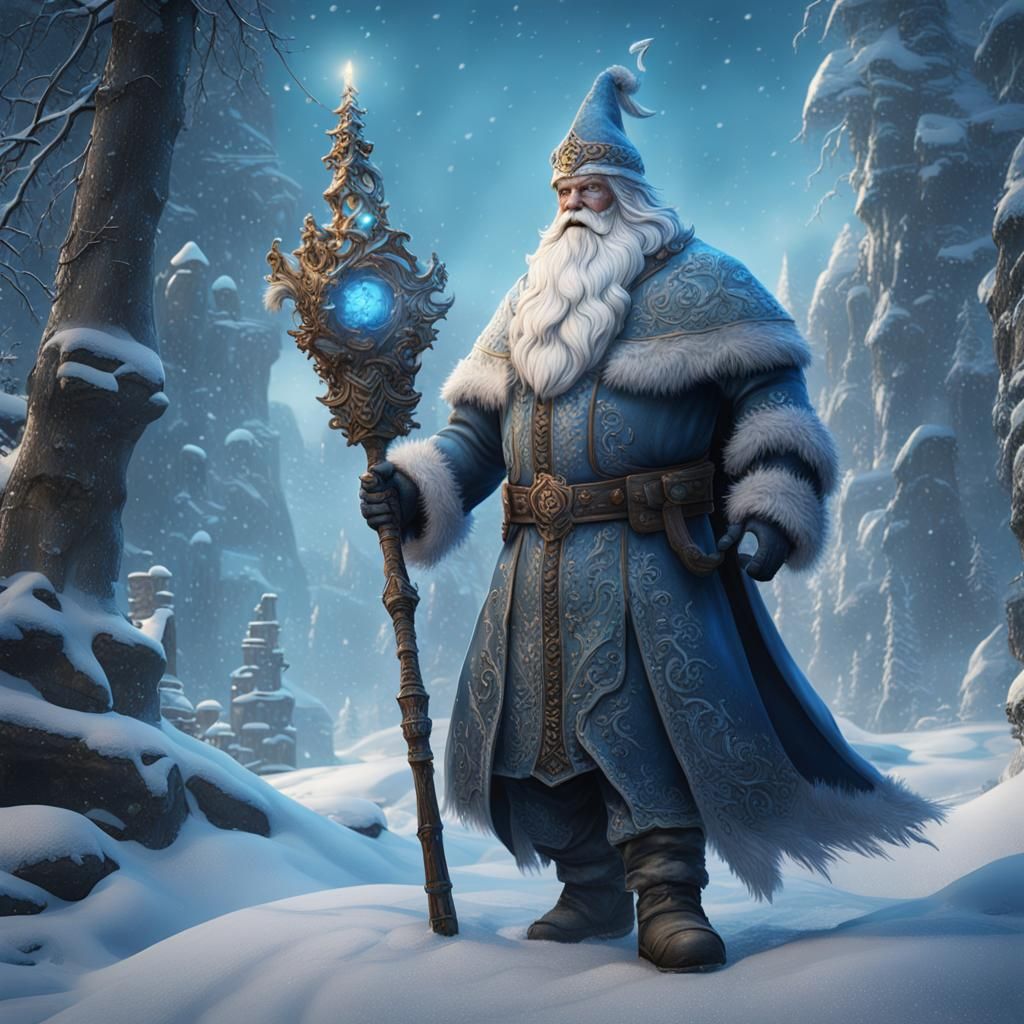 Fantastical Father Frost Concept Art in Deep Color