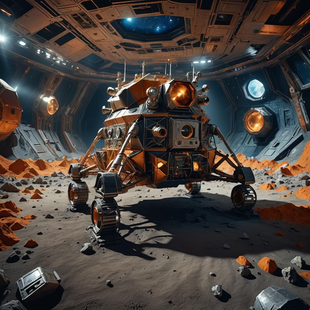 Lunar Module in Underground Moon Museum: Concept Art