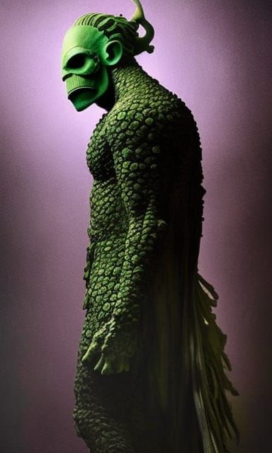 Badass Stone Monster in Oil Painting Style