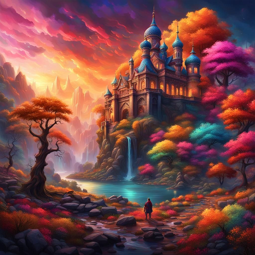 Colors Speaking in a Fantastical Detailed Matte Painting