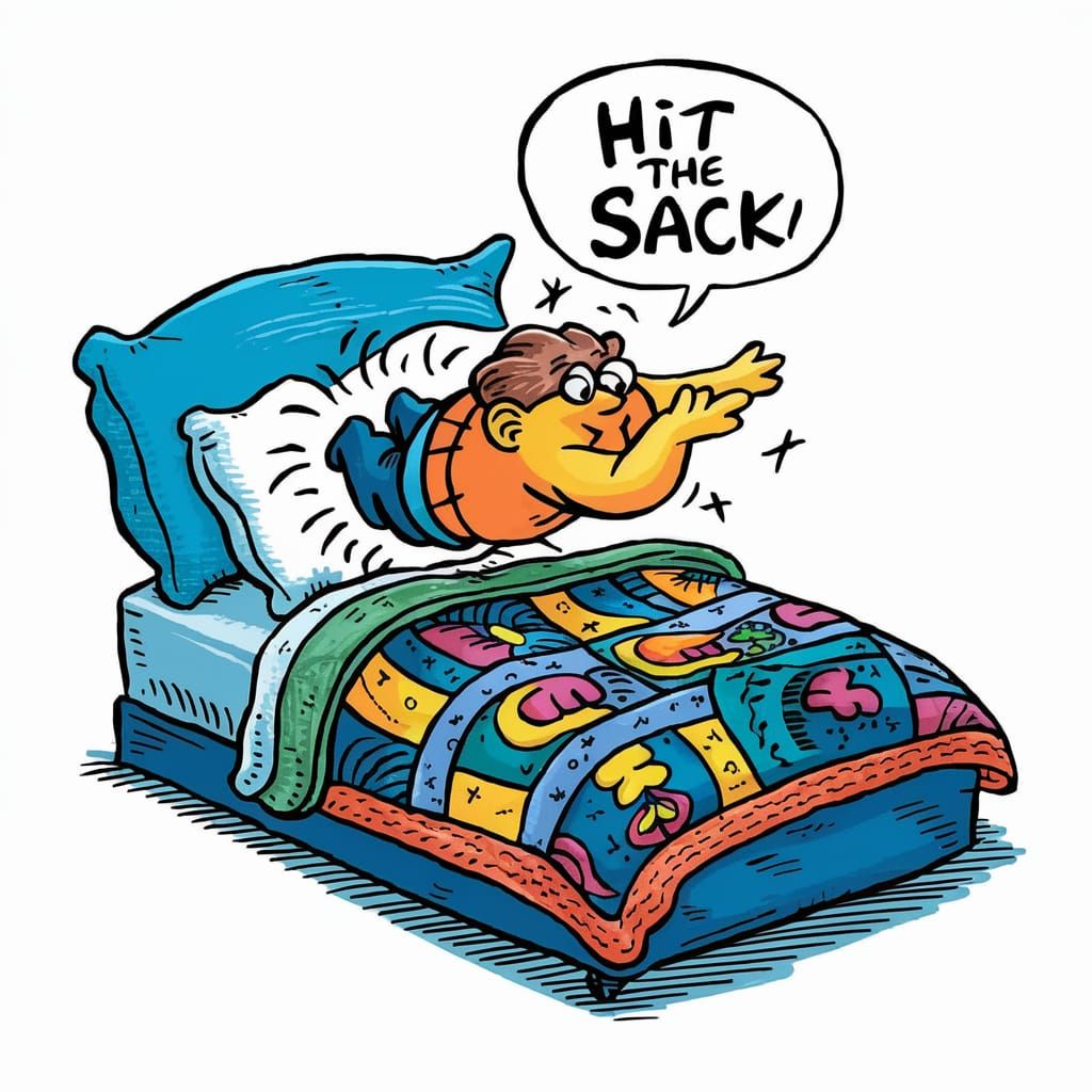 Cartoon Character Ready for Bedtime