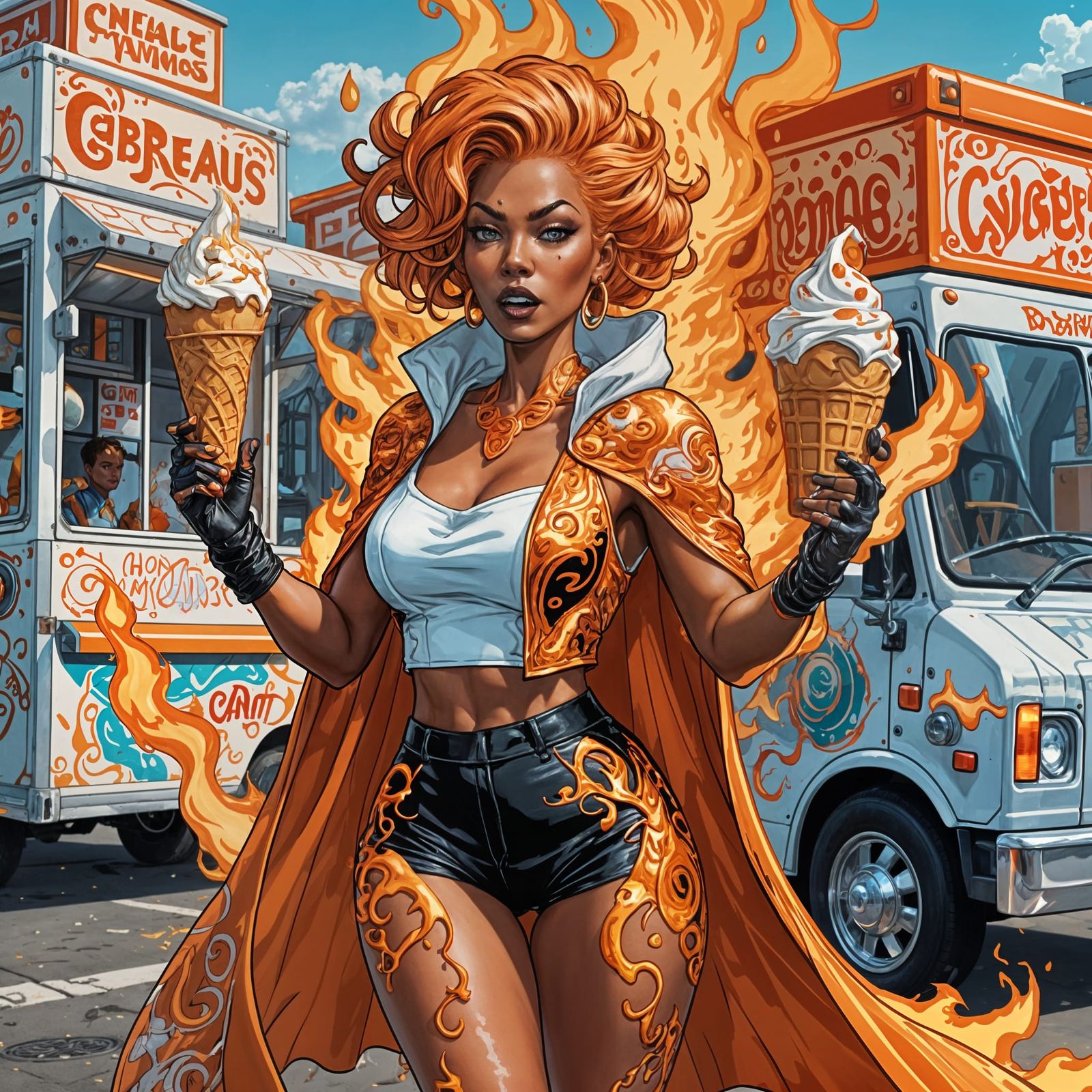 Fire-Powered Villainess Melts Ice Cream, Nauck Style