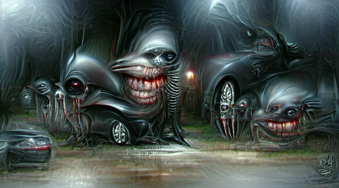 Gothic Horror Sedan: A Sinister Automotive Nightmare