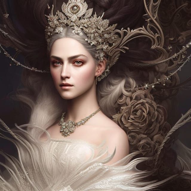 Hyperdetailed Princess Portrait in Fantasy Art Style