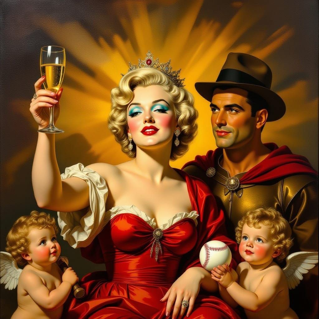 Renaissance Painting: Marilyn Monroe as Juno