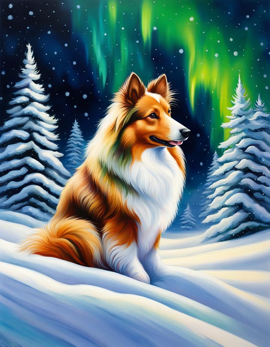 A Shetland Sheepdog named, Snow