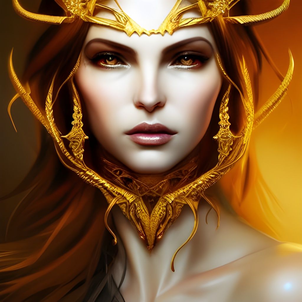 Succubus Queen Portrait in Dark Fantasy Style