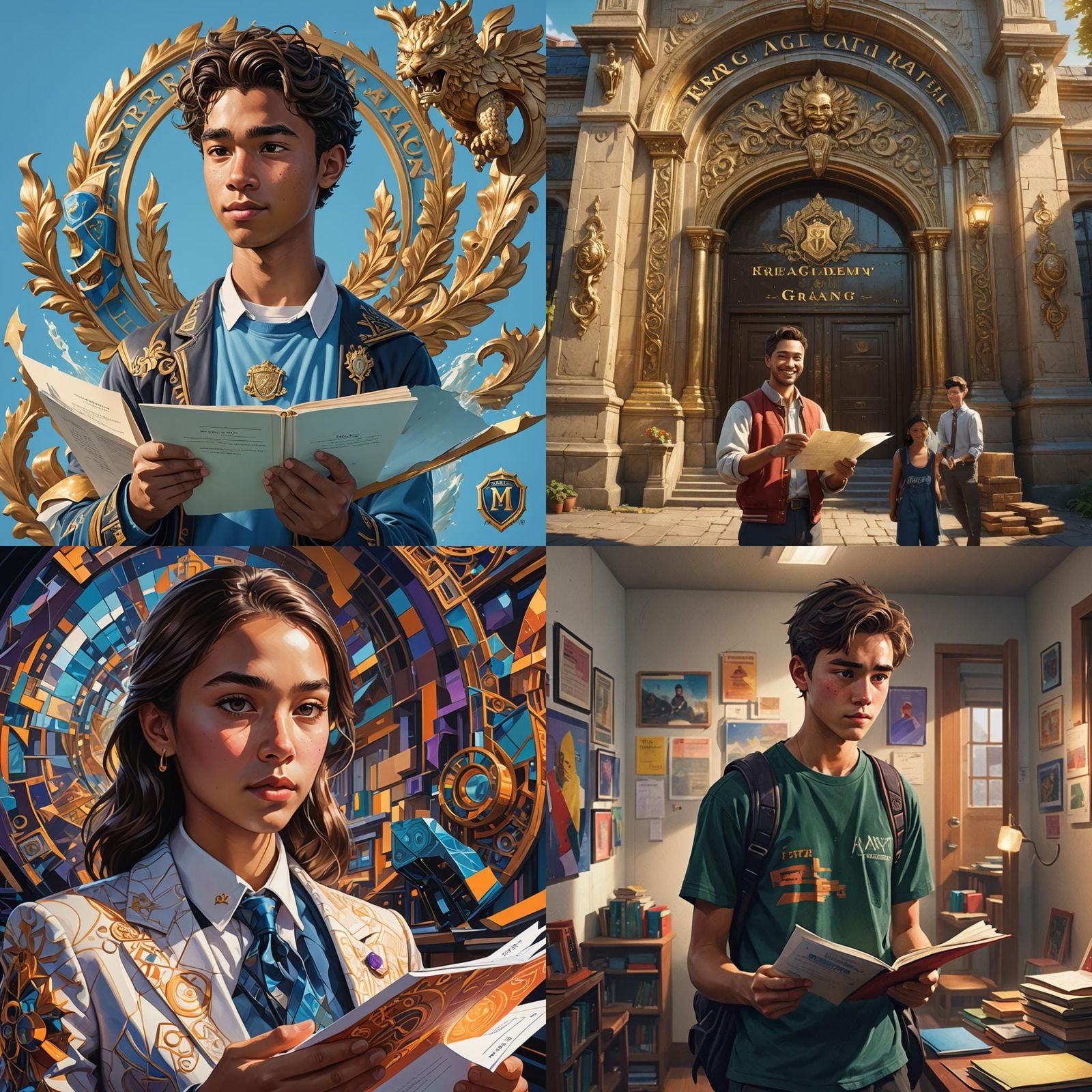 Krag Academy Acceptance Letter in Hyperrealistic Style