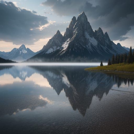 Epic Futuristic Landscape in Grand Teton National Park