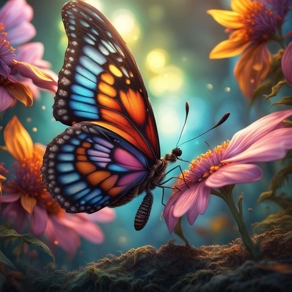 Butterfly Emerging: A Symbol of Growth in Fantasy Art